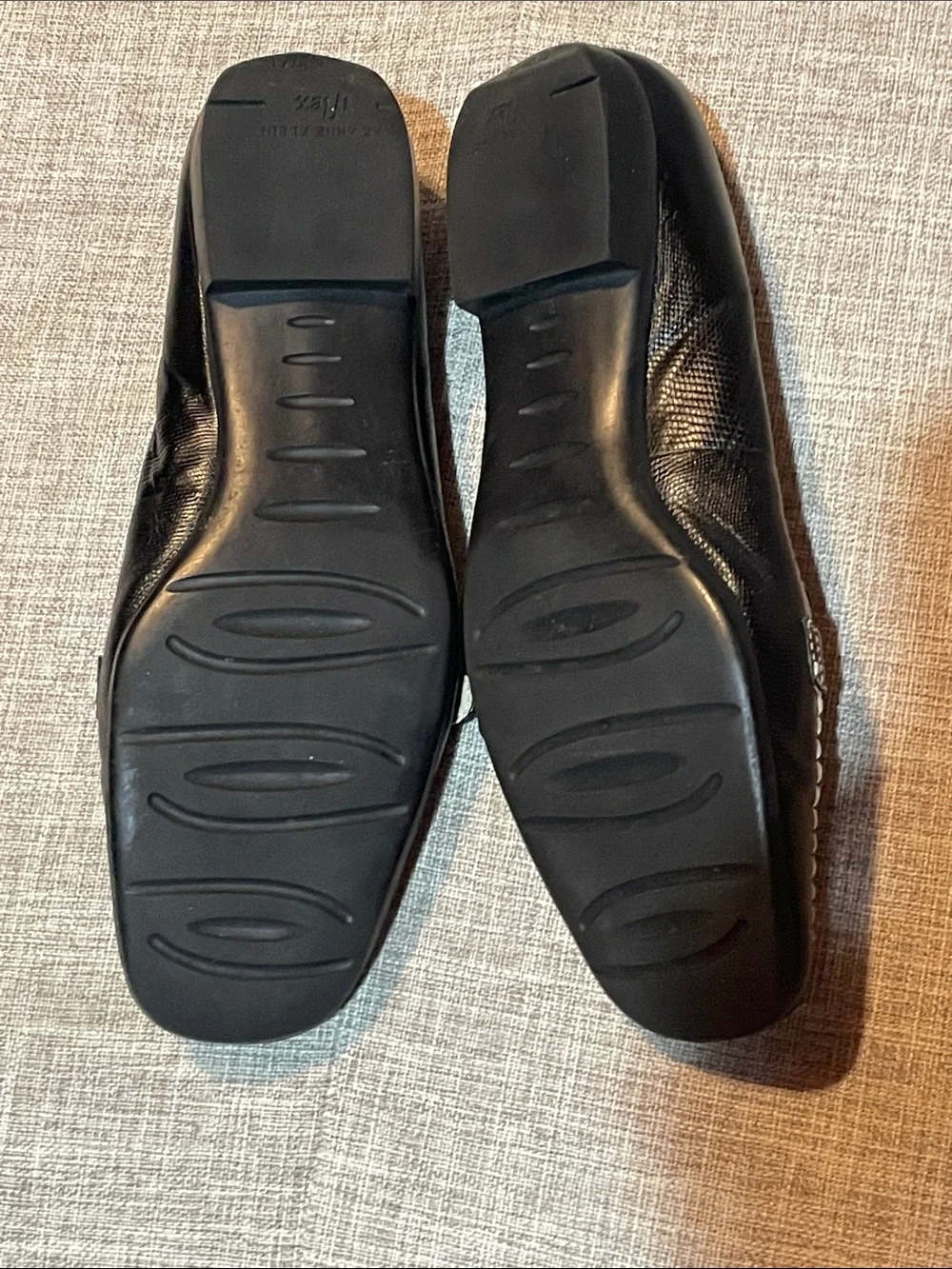 Anne Klein iFlex Black Leather Loafers Buckle Comfort Shoes Women’s Size 7.5M